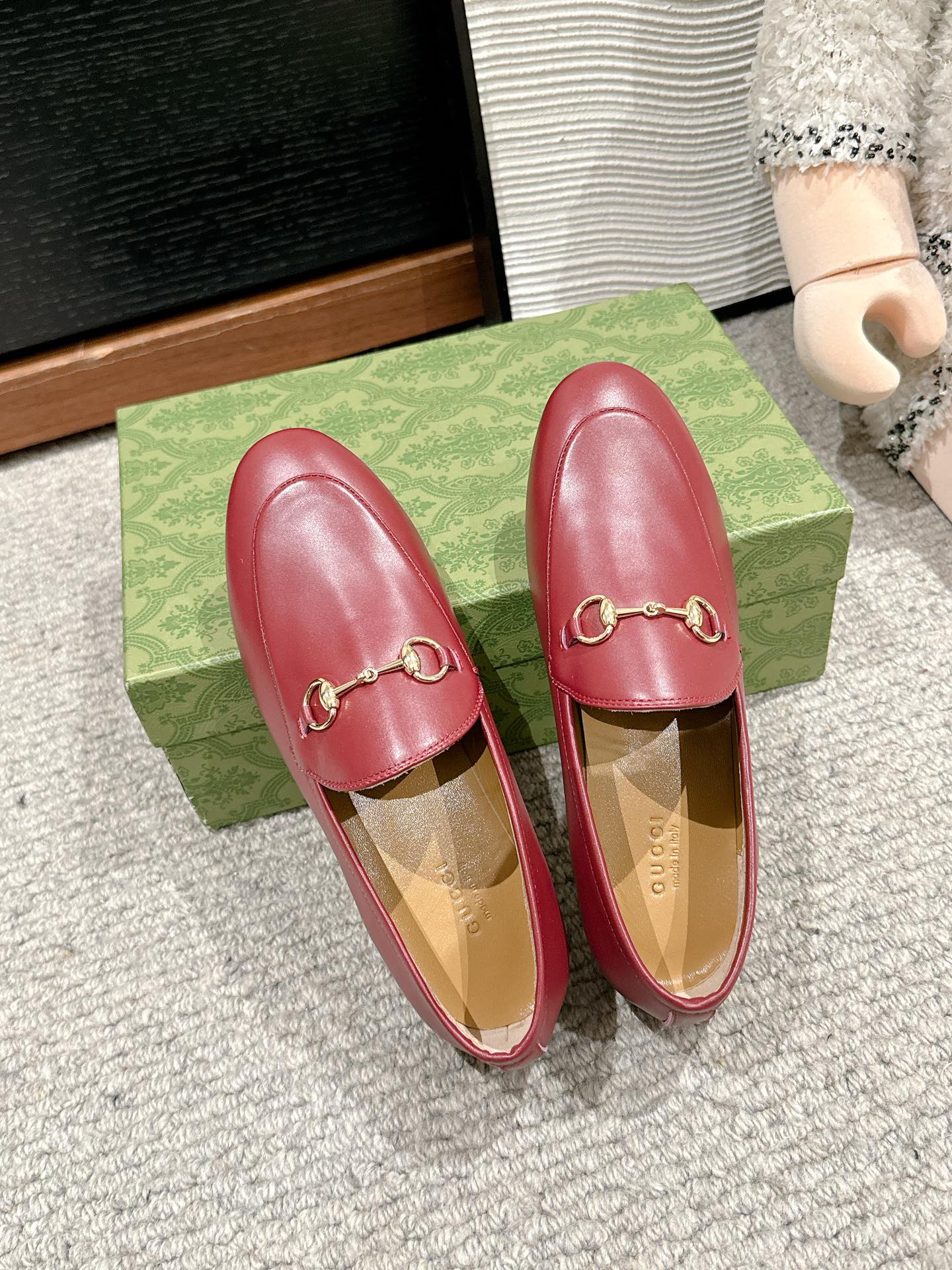 Horsebit Jordaan Loafer Red Smooth Calfskin