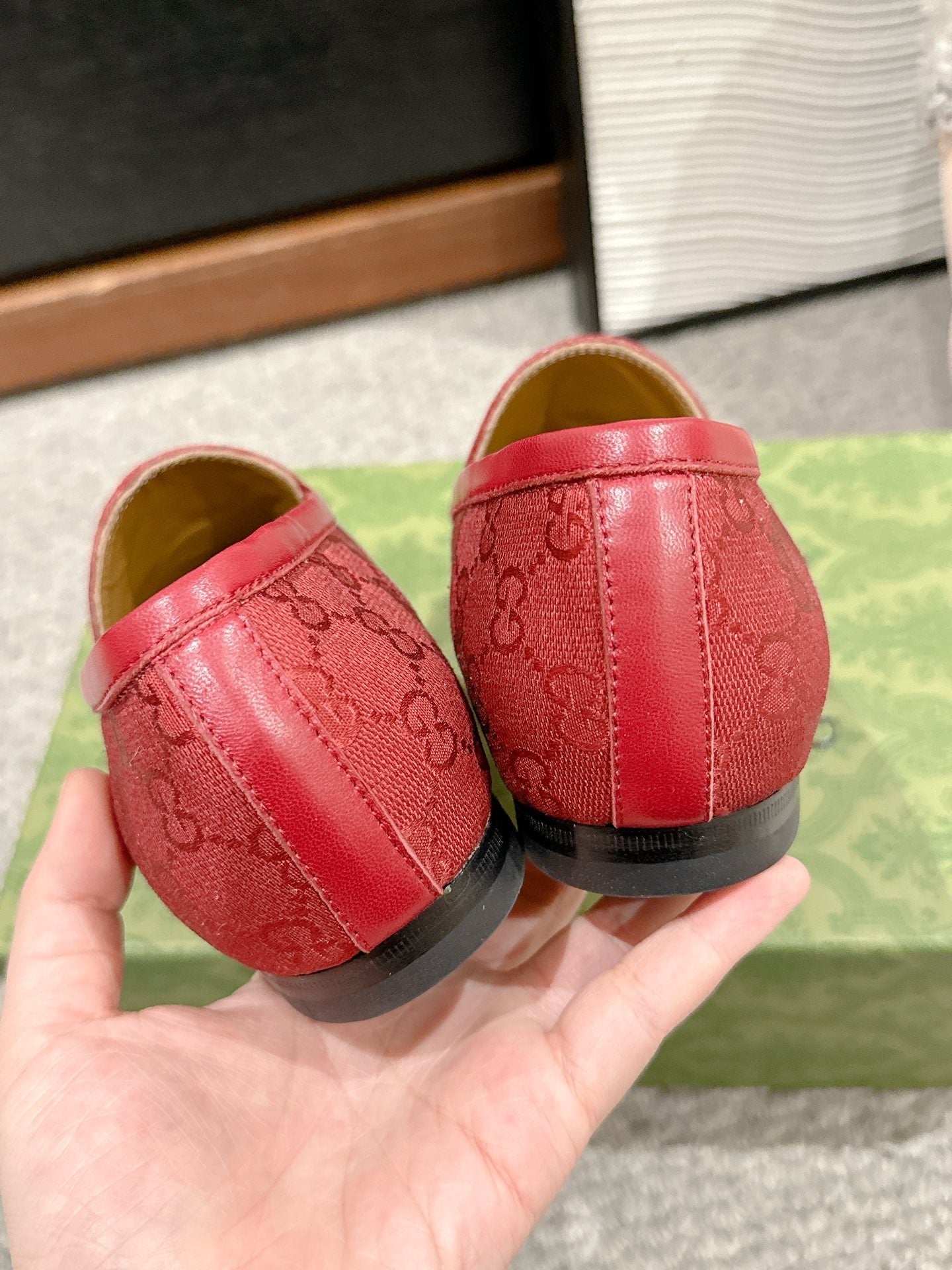 Horsebit Jordaan Loafer Red Canvas