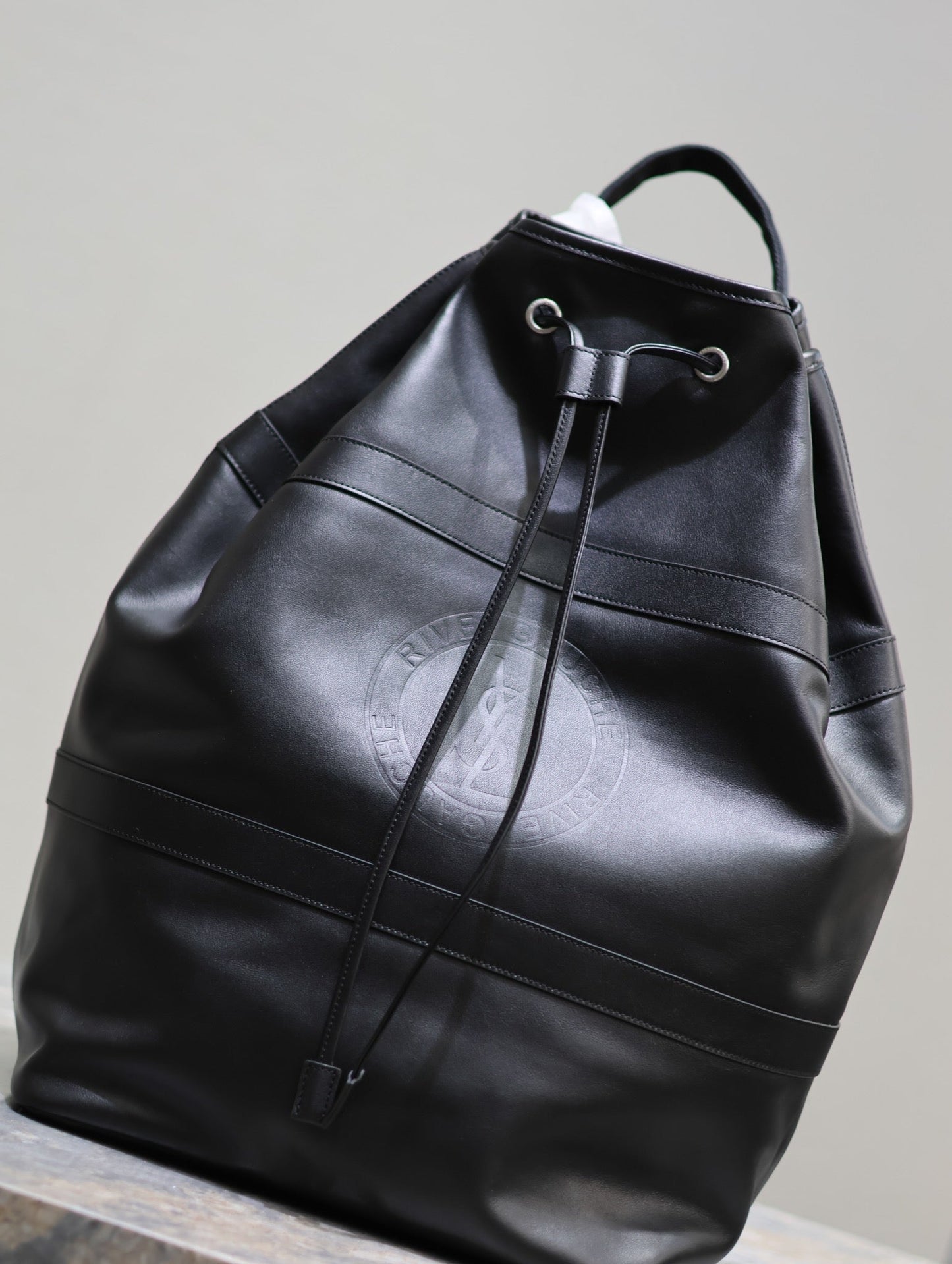 RIVE GAUCHE BACKPACK 49 IN BLACK CALFSKIN