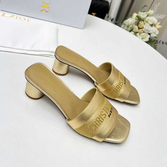 cd dway 45 gold-tone canvas calfskin