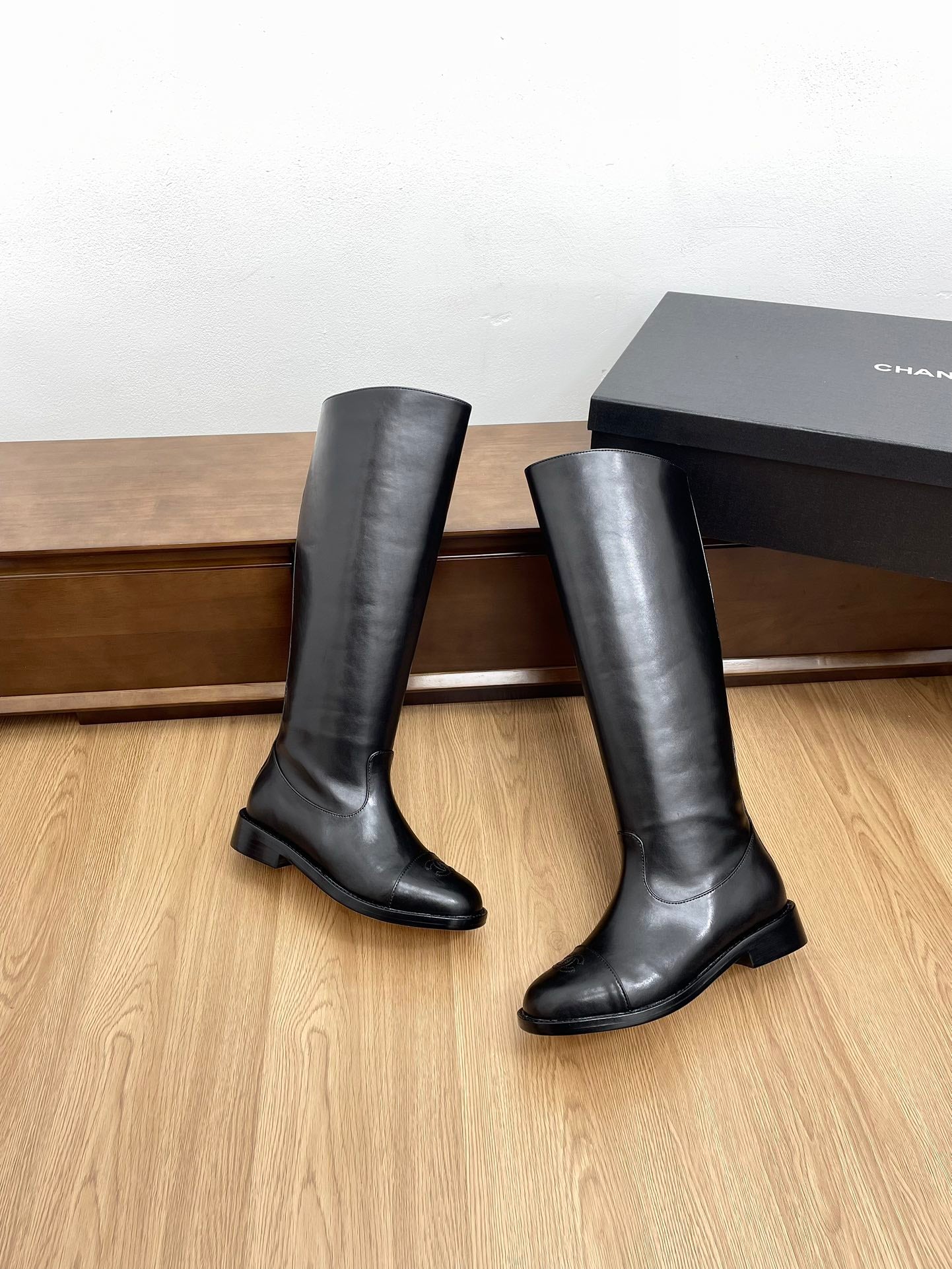 CC High Boots 30mm Black Lambskin