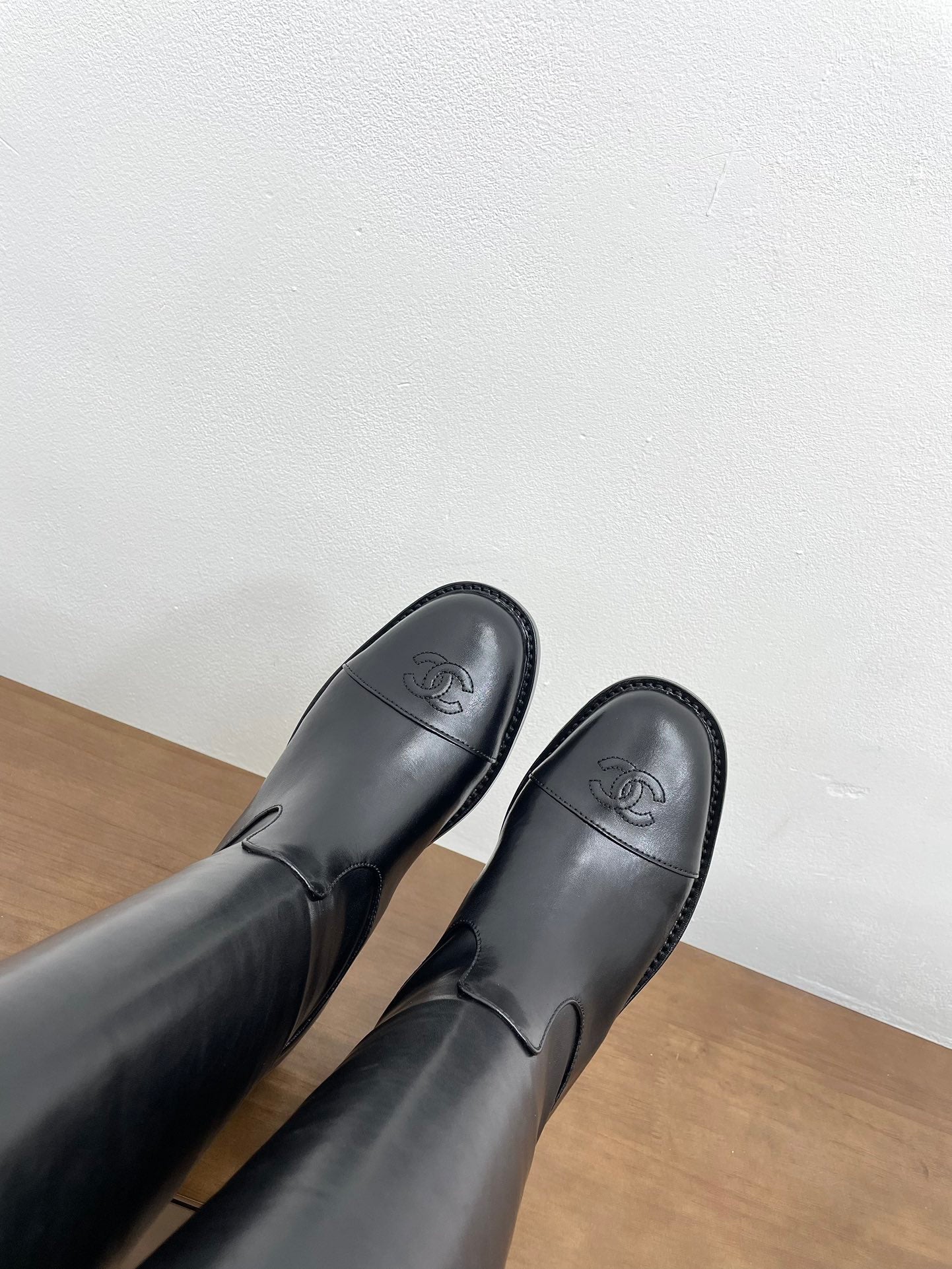 CC High Boots 30mm Black Lambskin