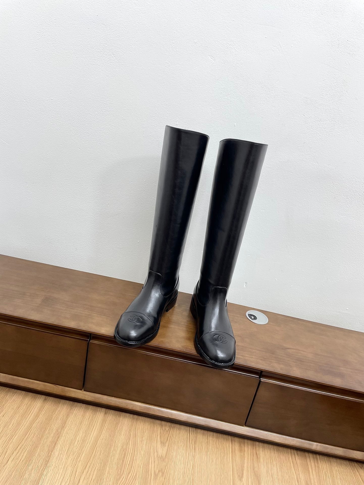 CC High Boots 30mm Black Lambskin