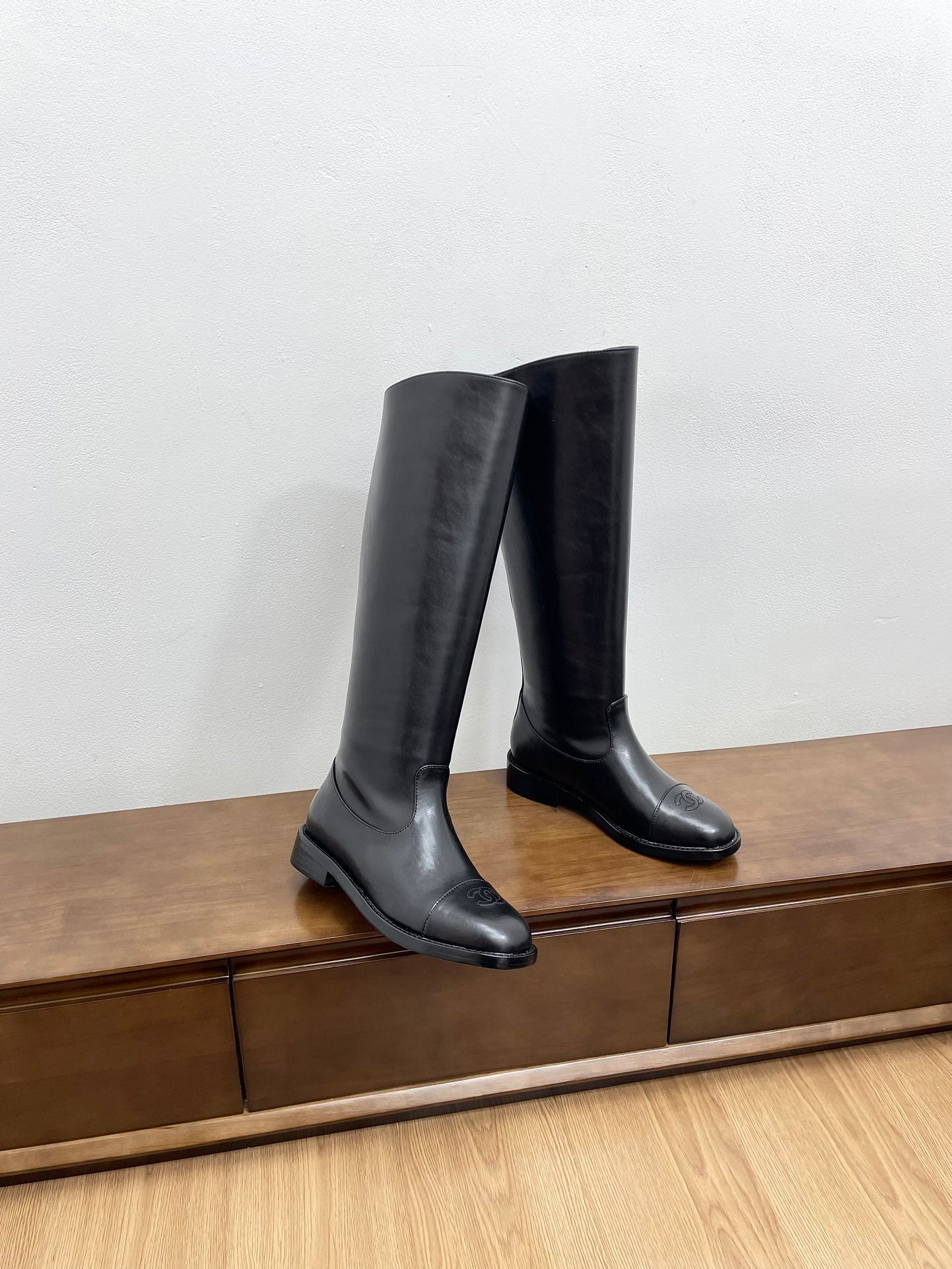 CC High Boots 30mm Black Lambskin