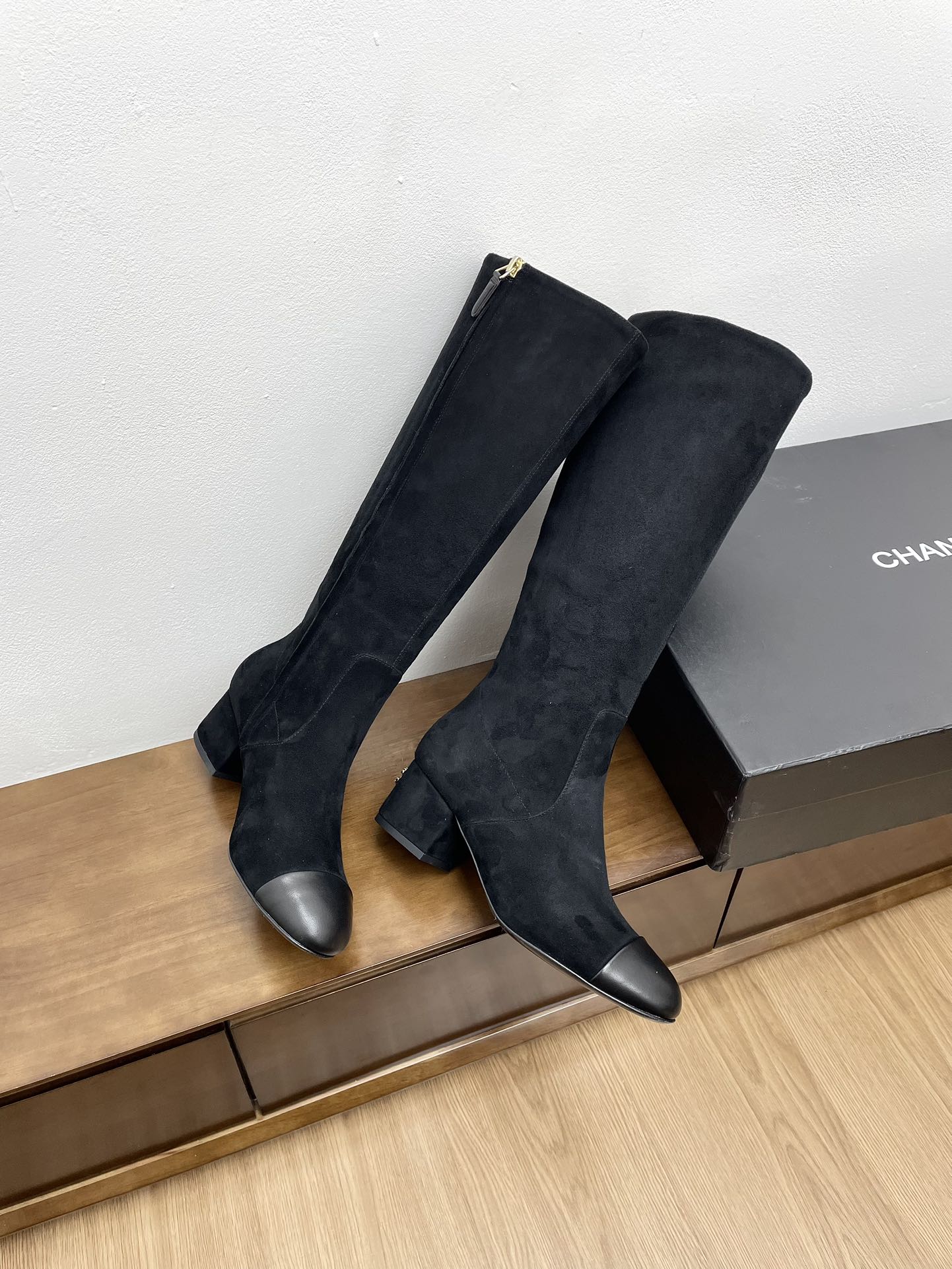 CC High Boots 50mm Black Suede