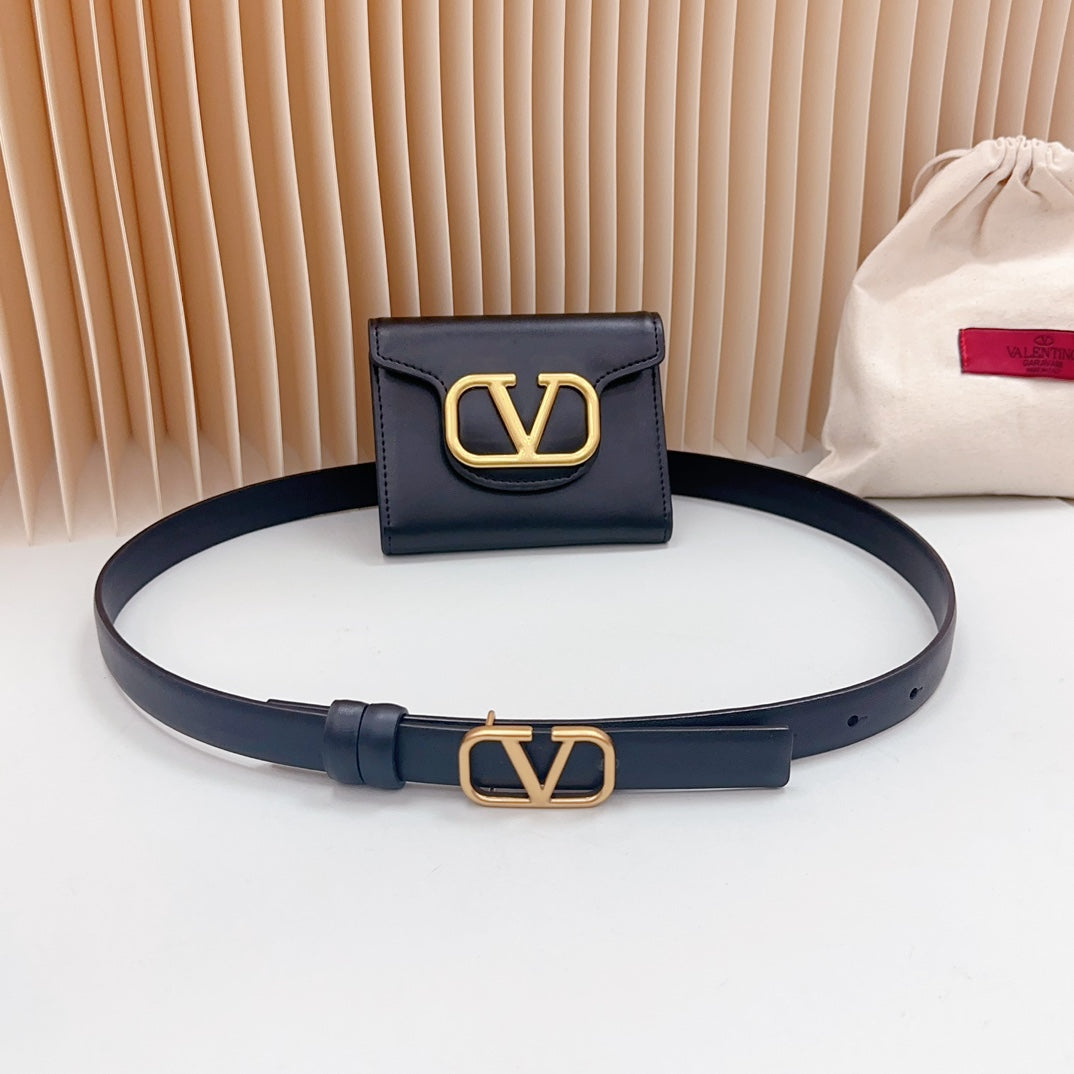 valenti belt 20mm mini pouch black calfskin gold buckle