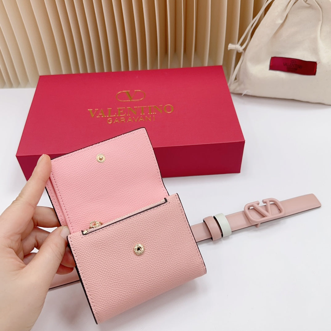 valenti pink 20mm belt with mini pink calfskin bag