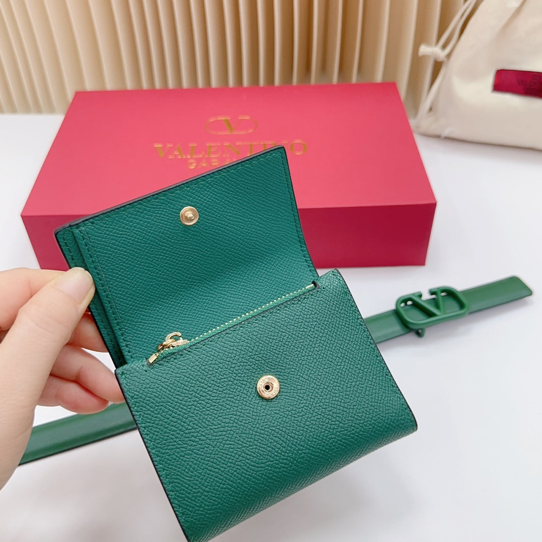 valenti green 20mm belt with mini calfskin bag