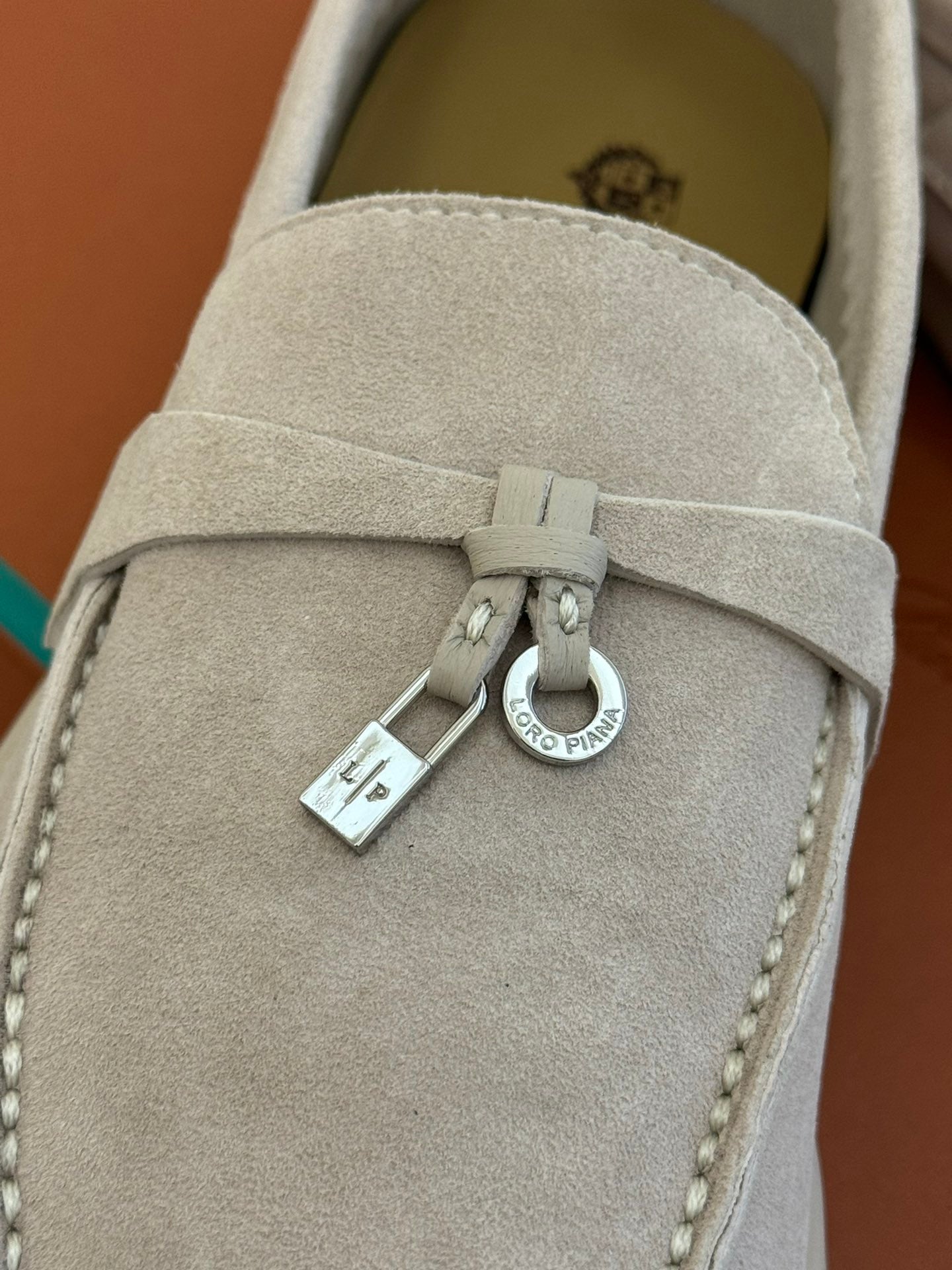 summer charm walk loafer powder pearl suede