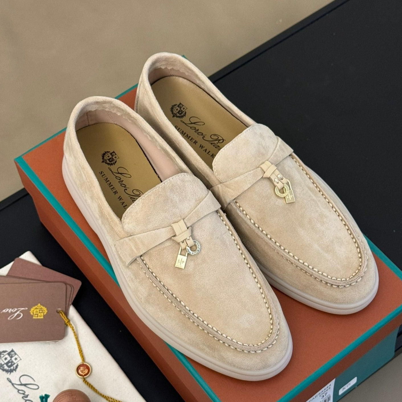 summer charm walk loafer pink sand suede