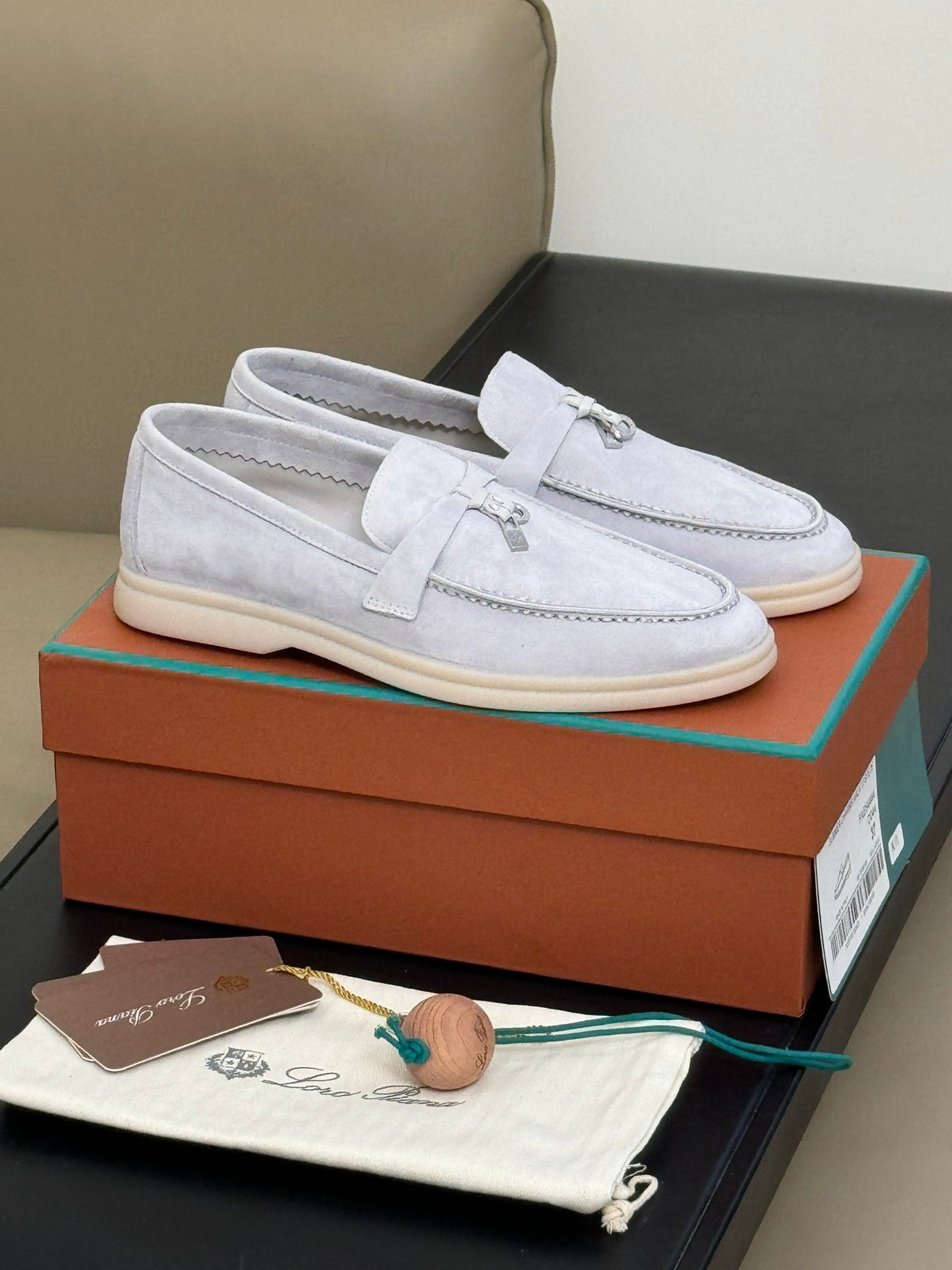 summer charm walk loafer rock gray suede