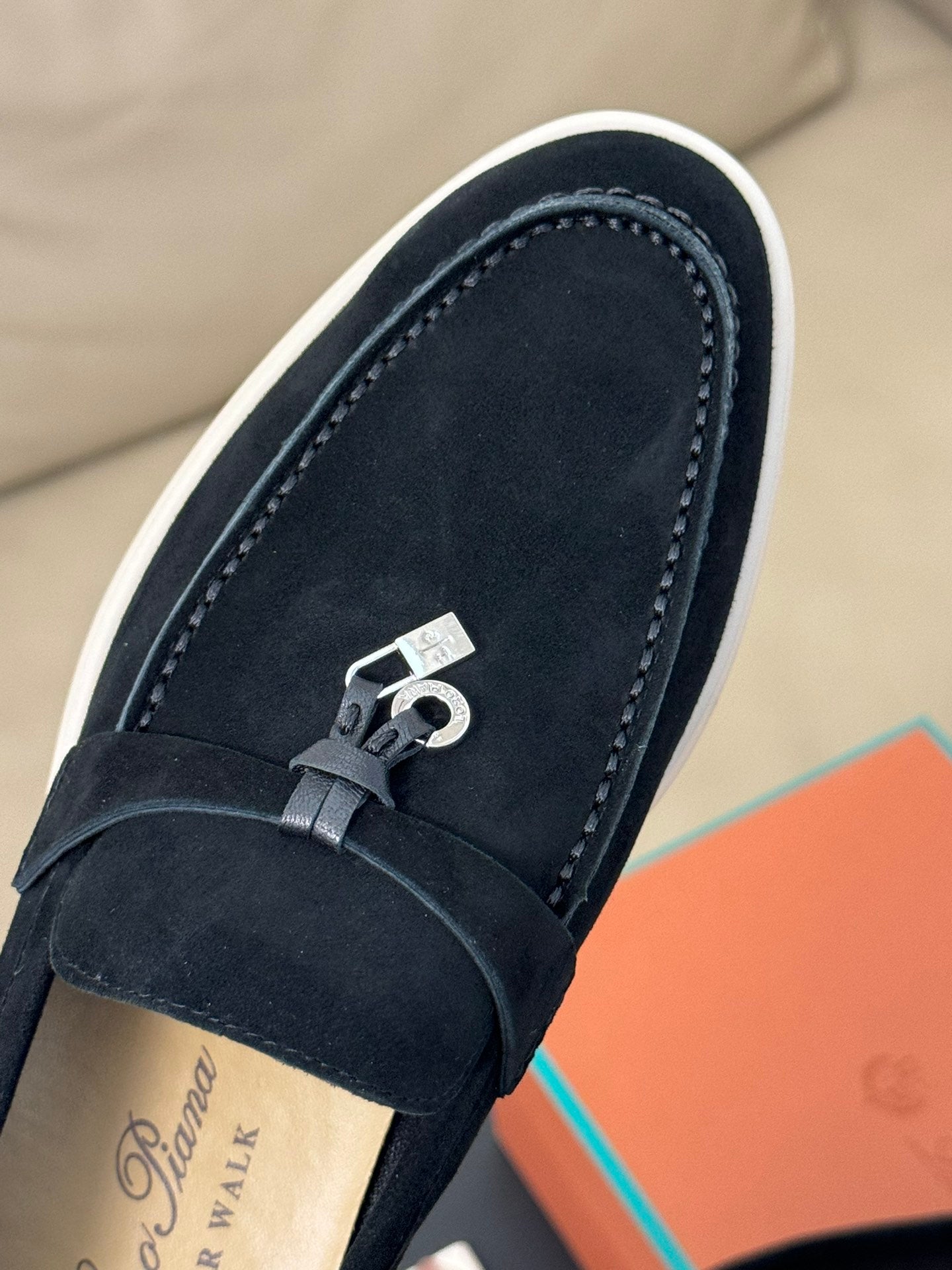 summer charm walk loafer black suede