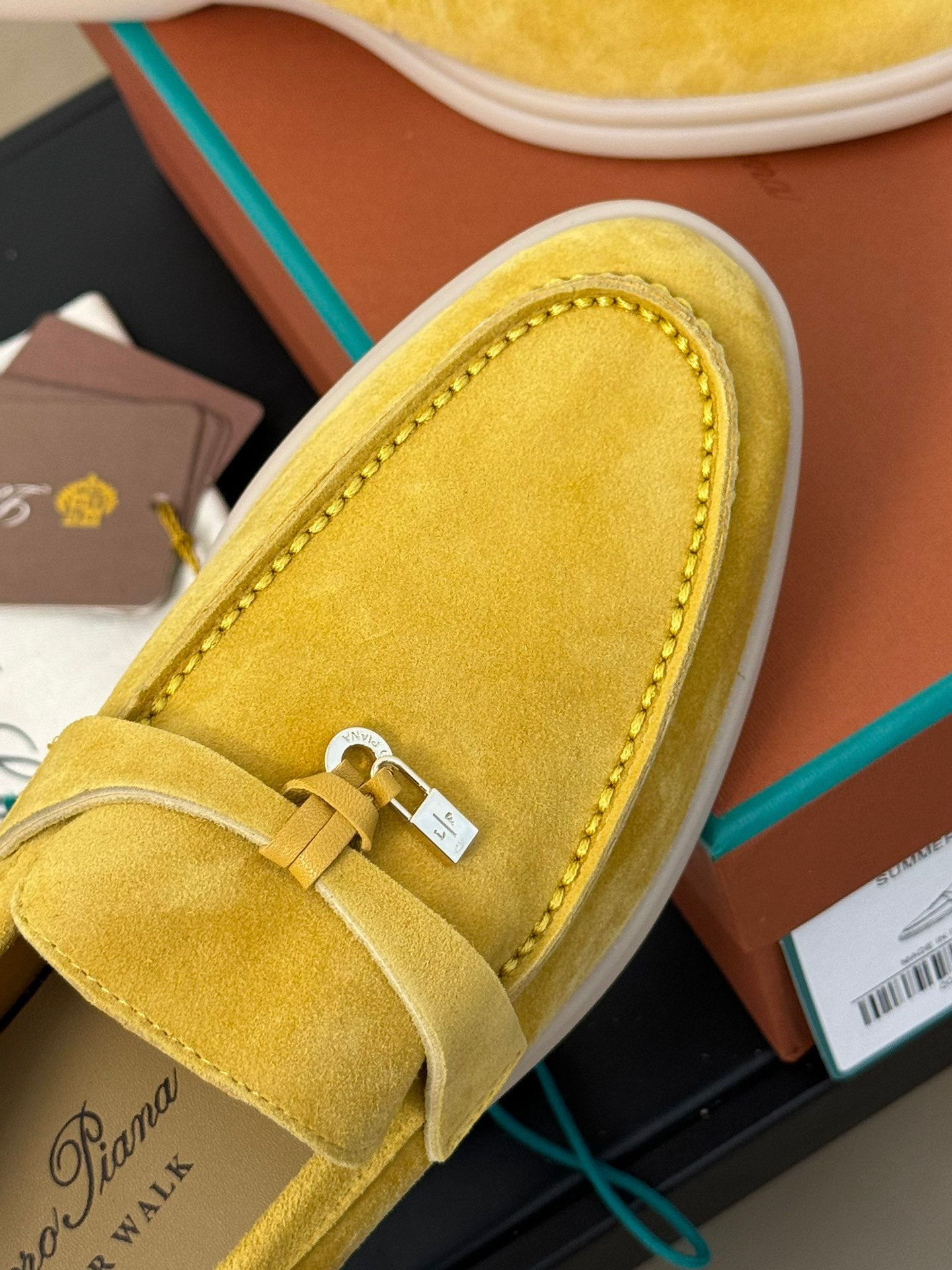 summer charm walk loafer yellow suede