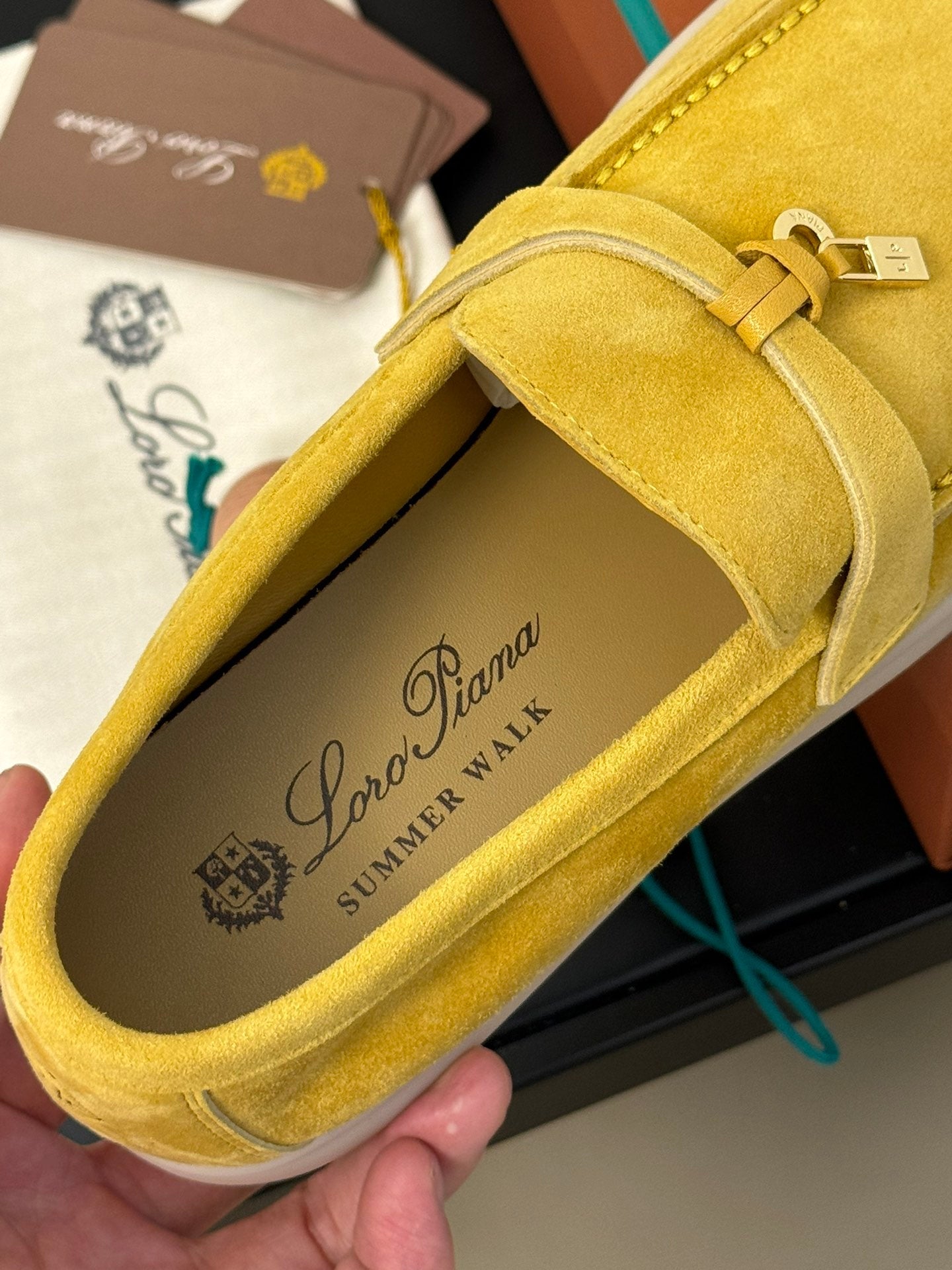 summer charm walk loafer yellow suede