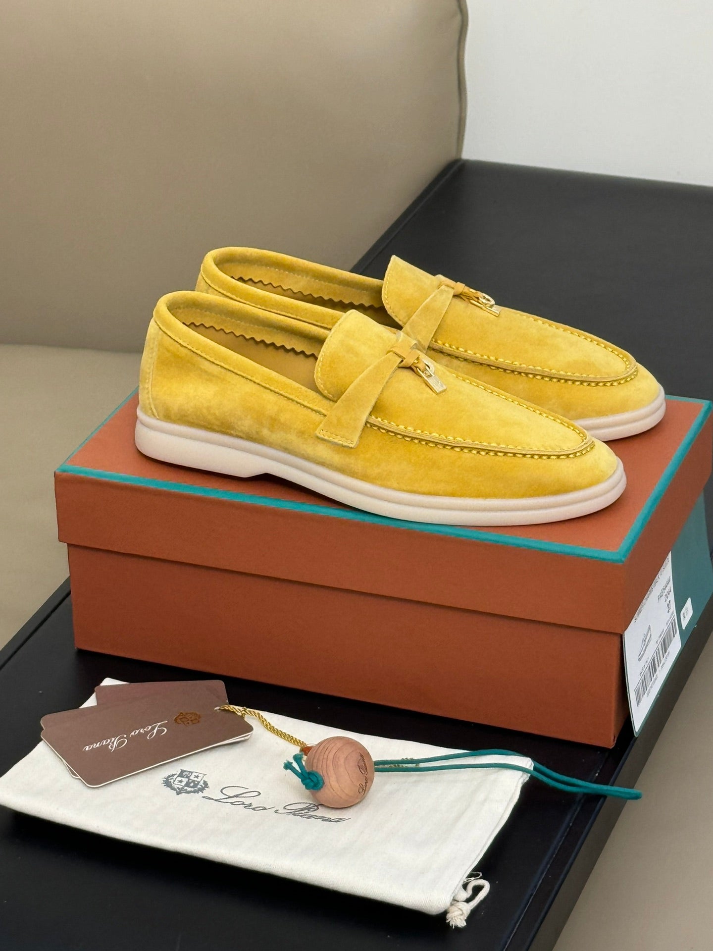 summer charm walk loafer yellow suede