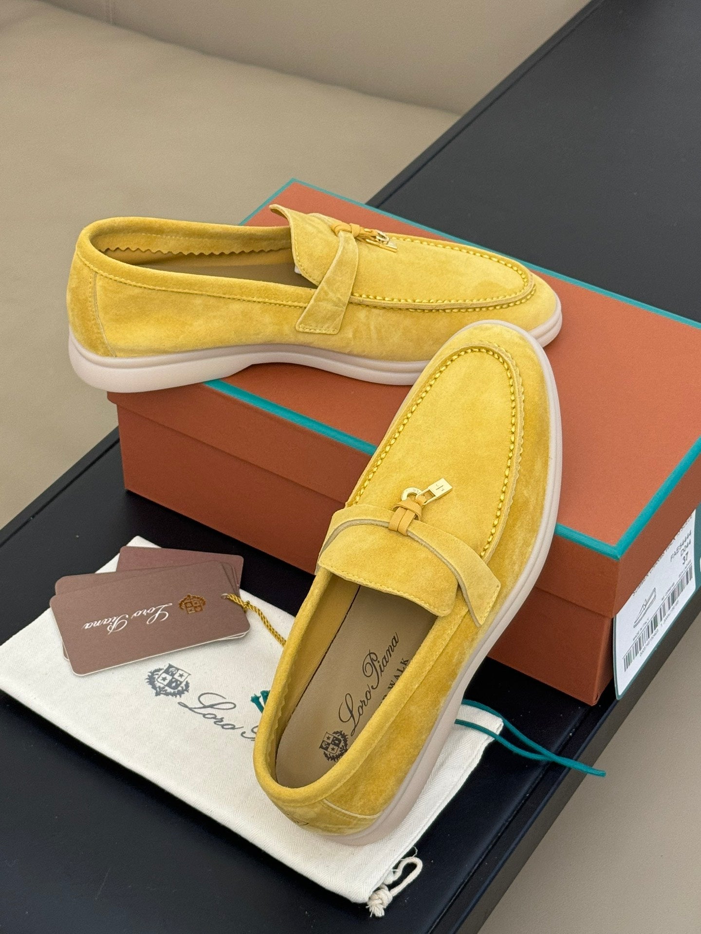 summer charm walk loafer yellow suede