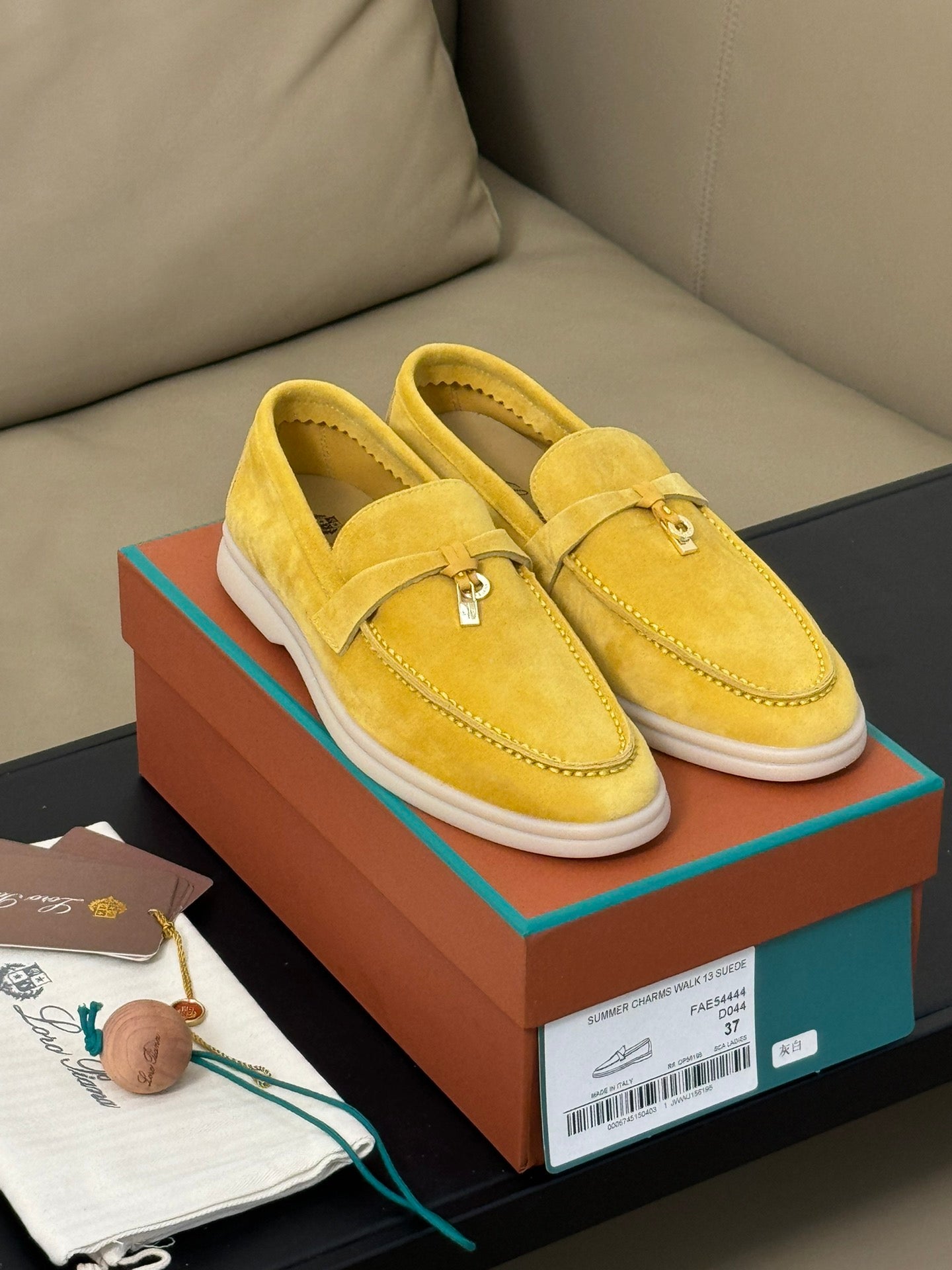 summer charm walk loafer yellow suede