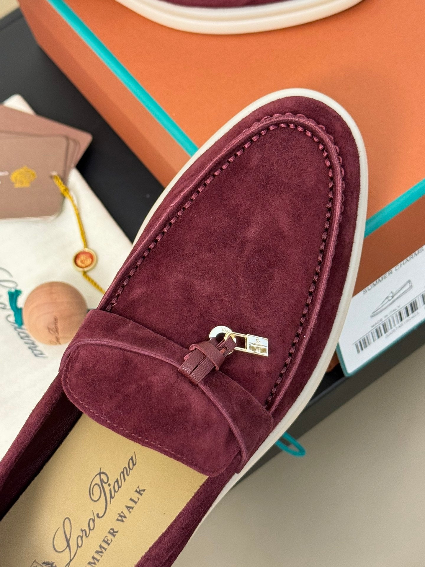 summer charm walk loafer burgundy suede