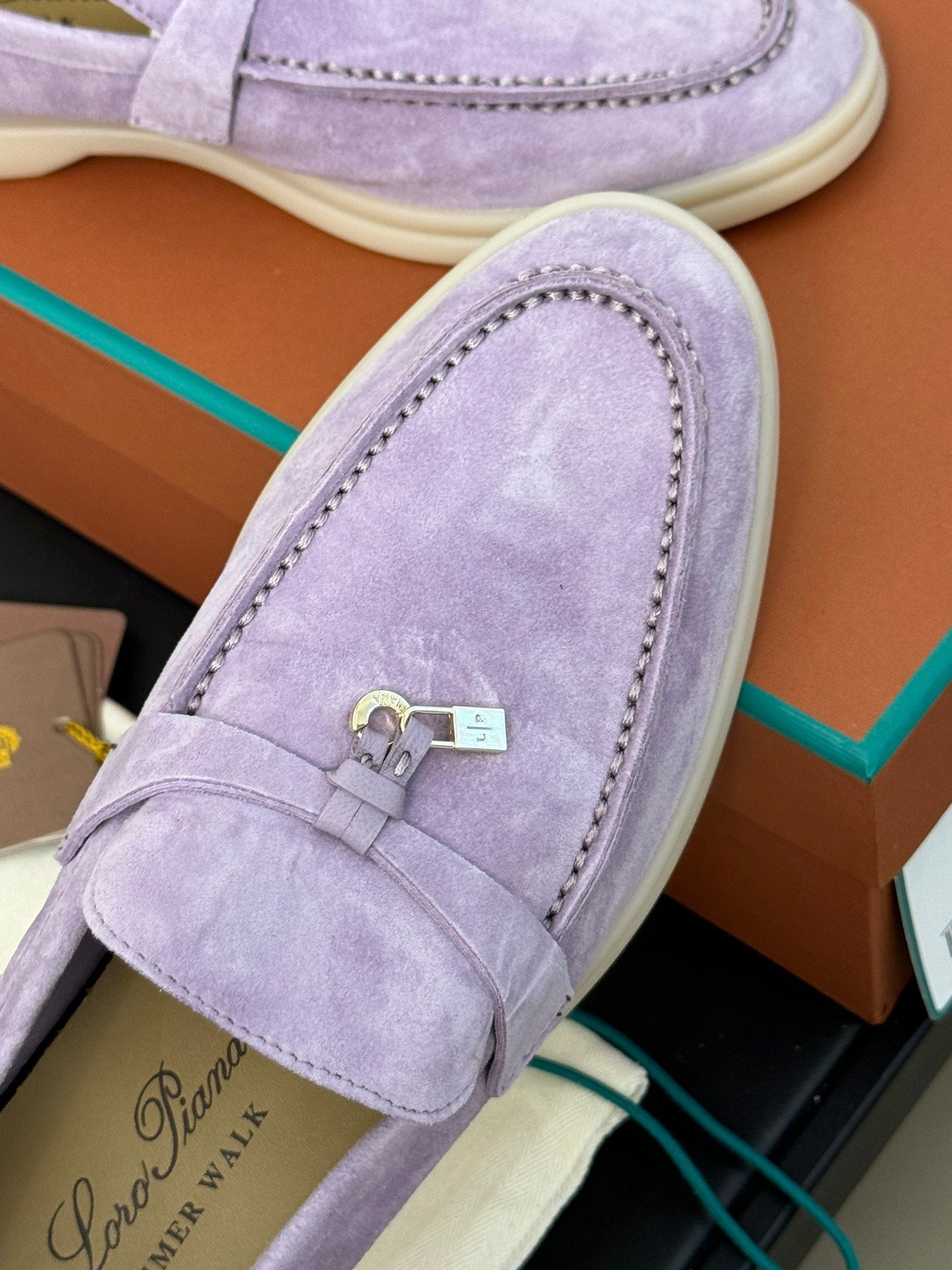 summer charm walk loafer violet suede