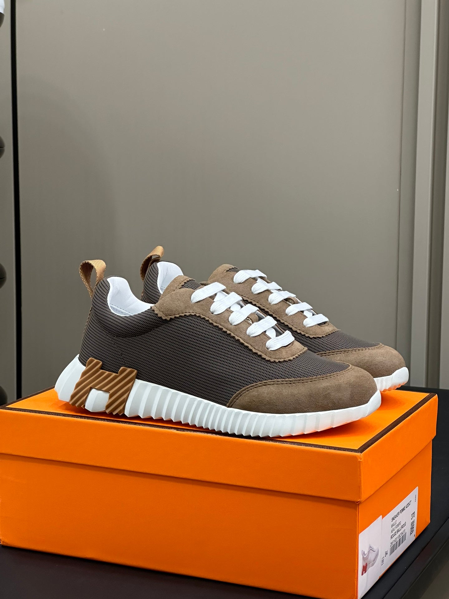 BOUNCING SNEAKERS BROWN CALFSKIN