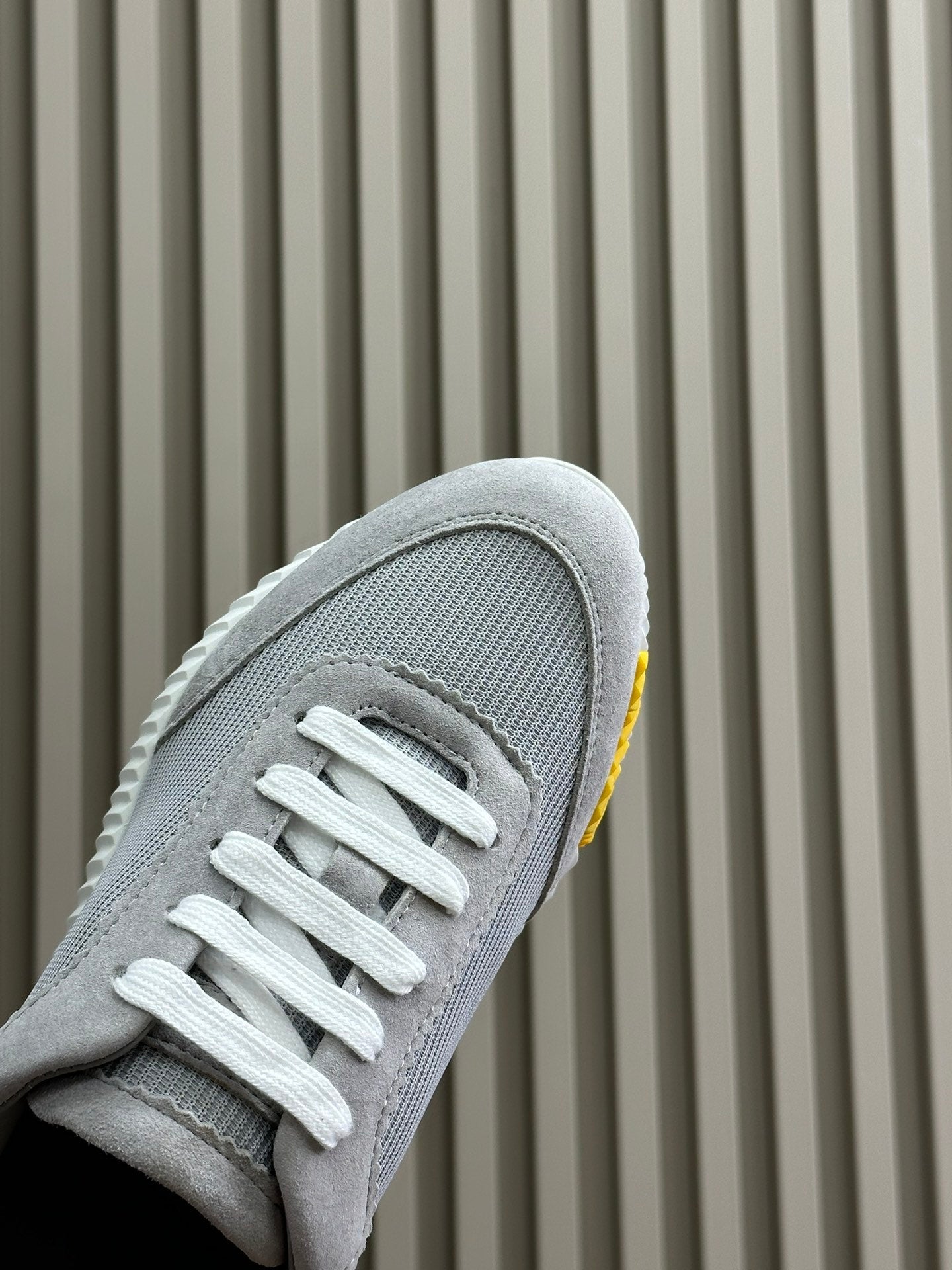 BOUNCING SNEAKERS LIGHT GRAY CALFSKIN