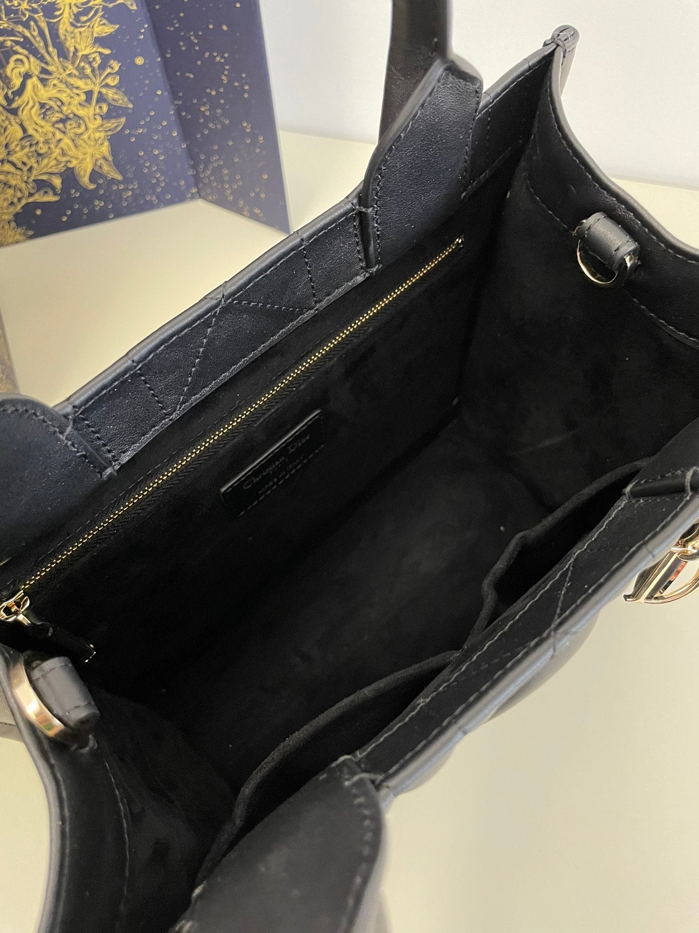 small book tote 26 black lambskin gold hardware