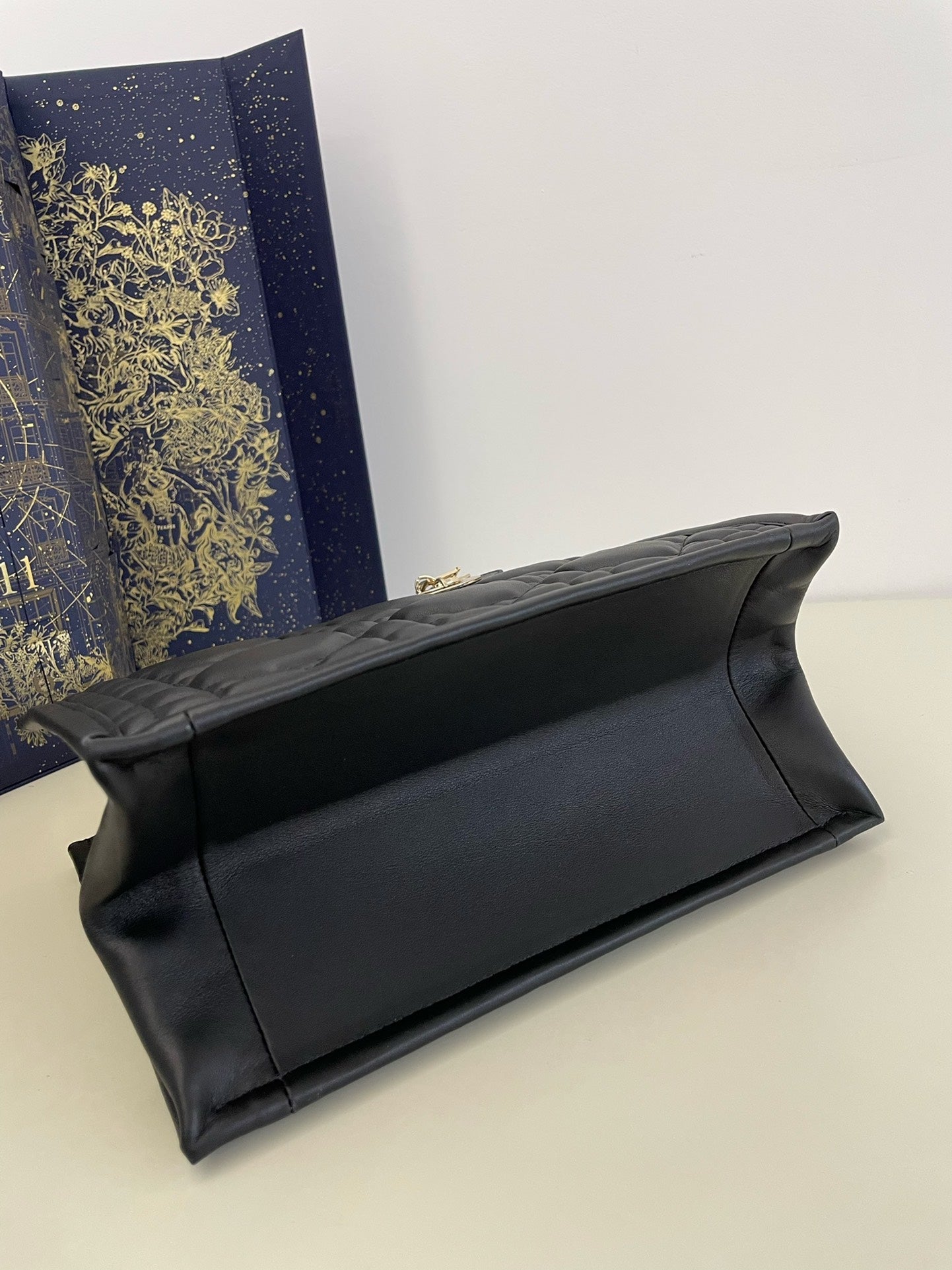 small book tote 26 black lambskin gold hardware