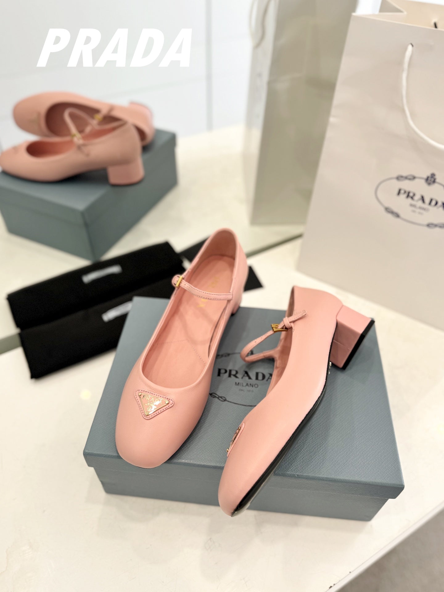 Pra Ballerina Pumps 40 Pink Lambskin