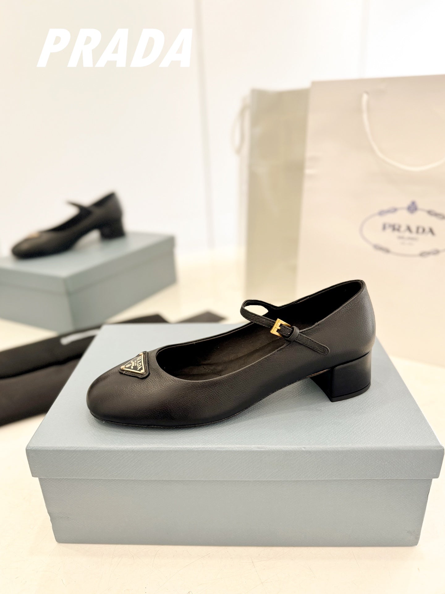 Pra Ballerina Pumps 40 Black Lambskin