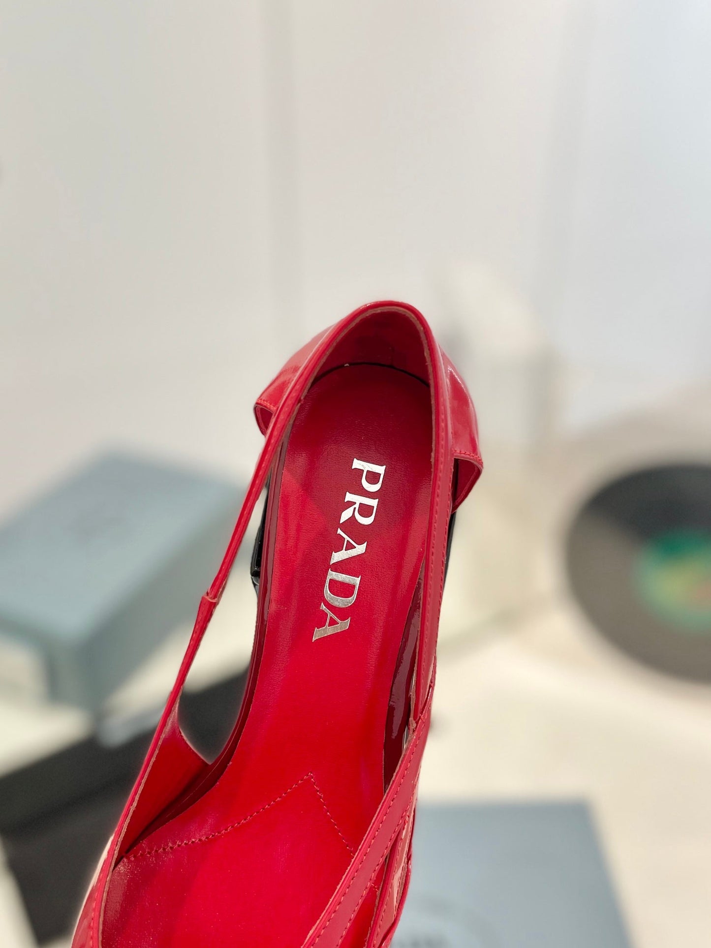 Pra Pumps 50 Square Sole Red Patent Leather