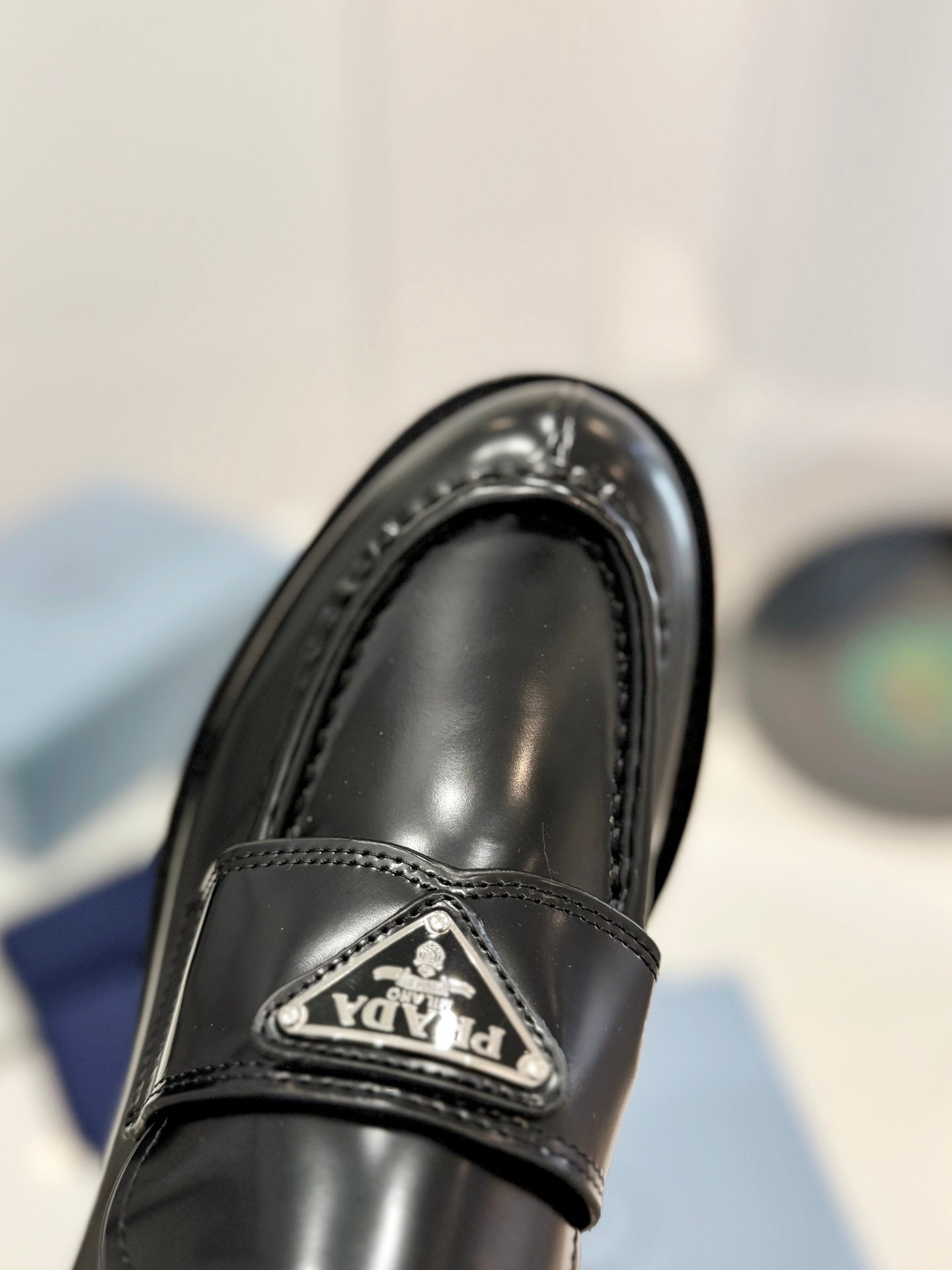 PRA BRUSHED LOAFERS BLACK LAMBSKIN