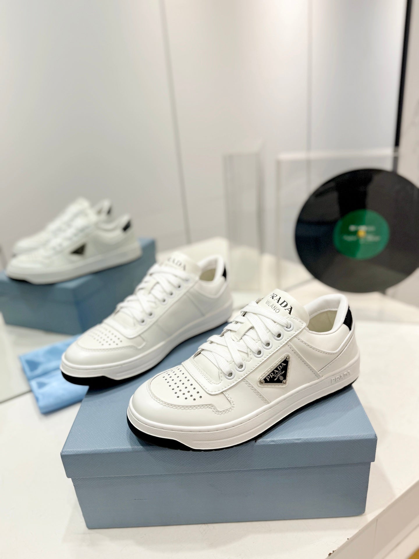 PRA DOWNTOWN NAPPA SNEAKERS WHITE CALFSKIN