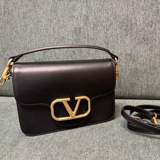 valenti loco 22cm black calfskin