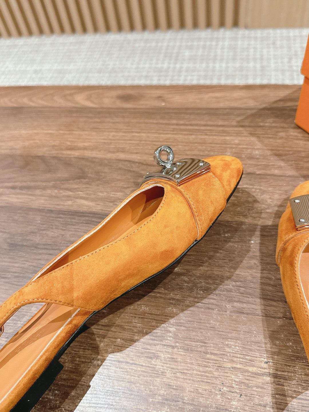 Innocente Slingback Orange Suede Goatskin