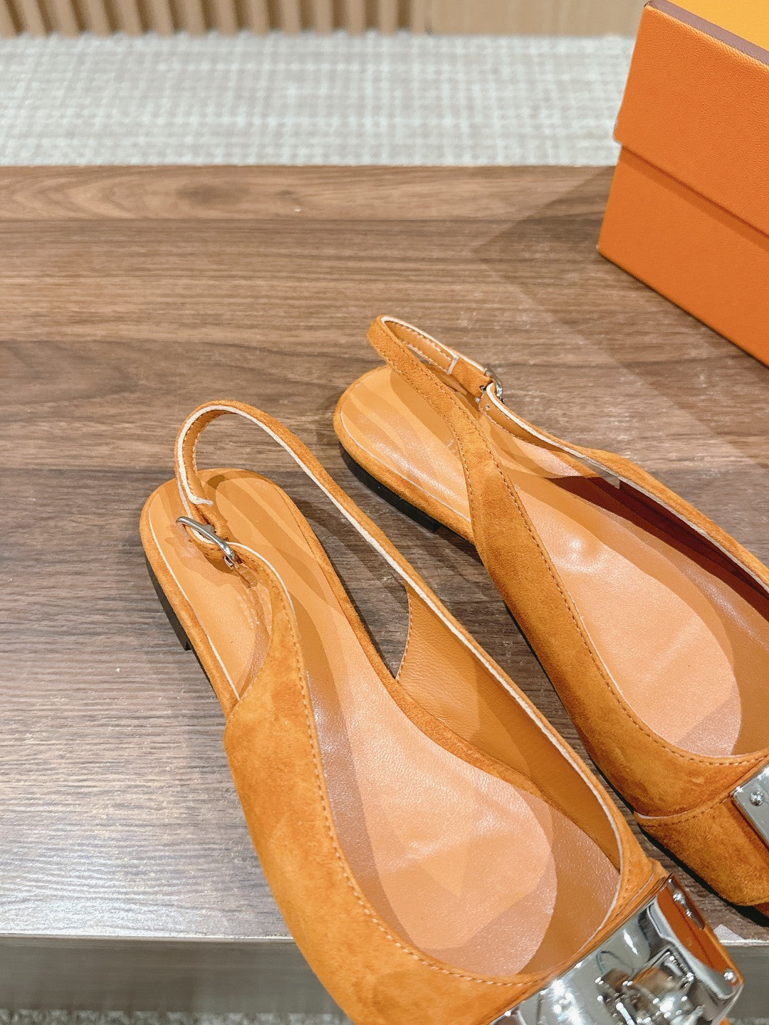 Innocente Slingback Orange Suede Goatskin