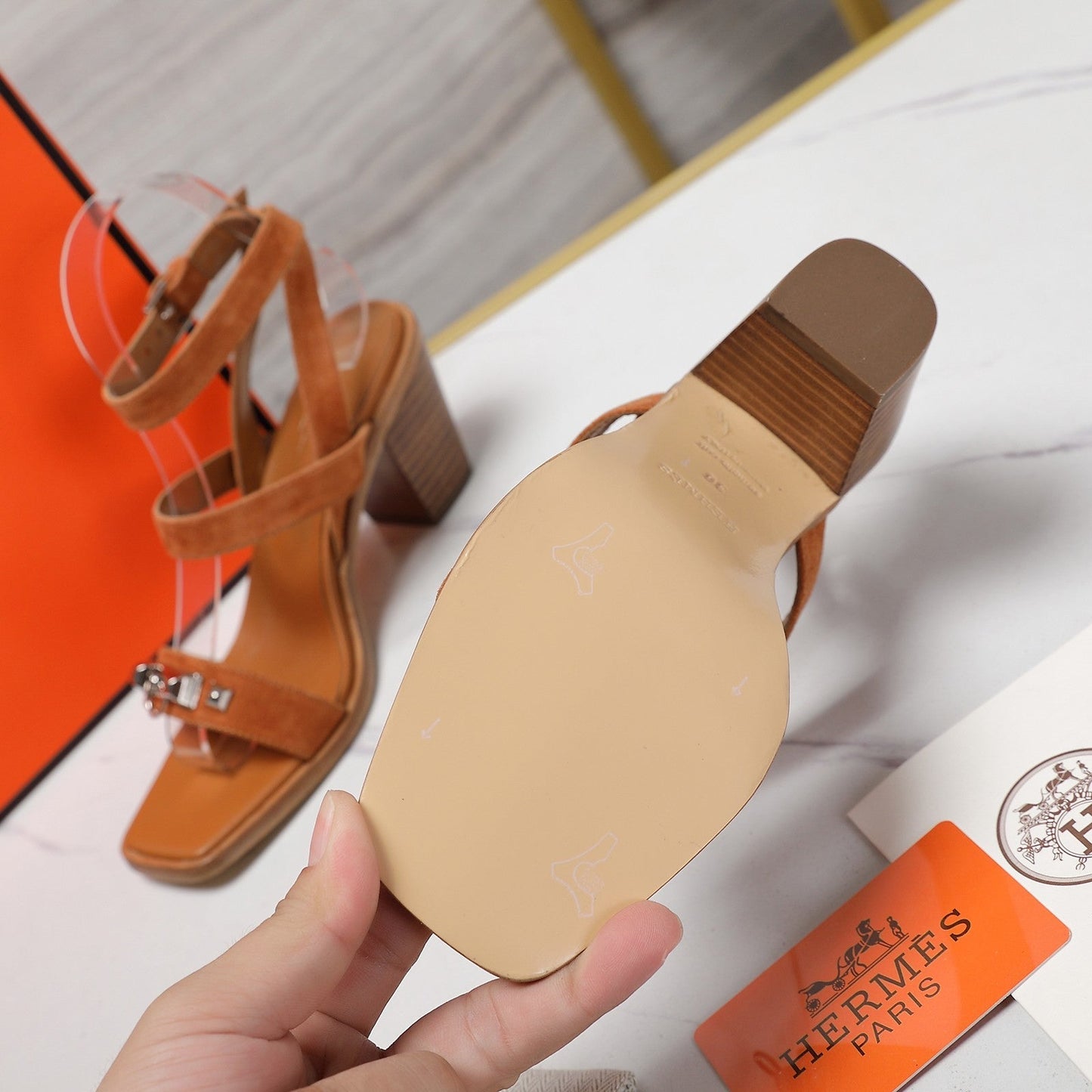 IVRESSE 65 SANDAL CARAMEL SUEDE