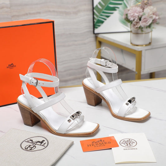 IVRESSE 65 SANDAL WHITE CALFSKIN