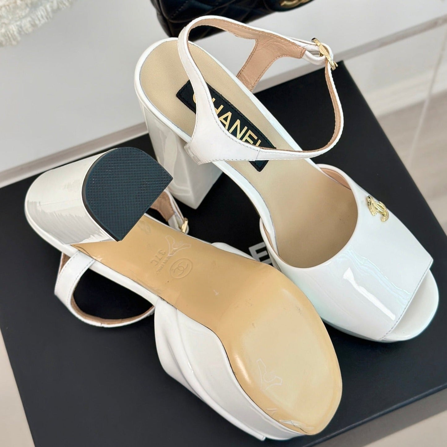 cc slingback sandal 115 white calfskin