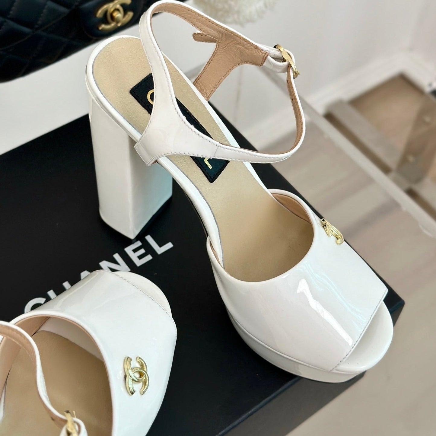 cc slingback sandal 115 white calfskin