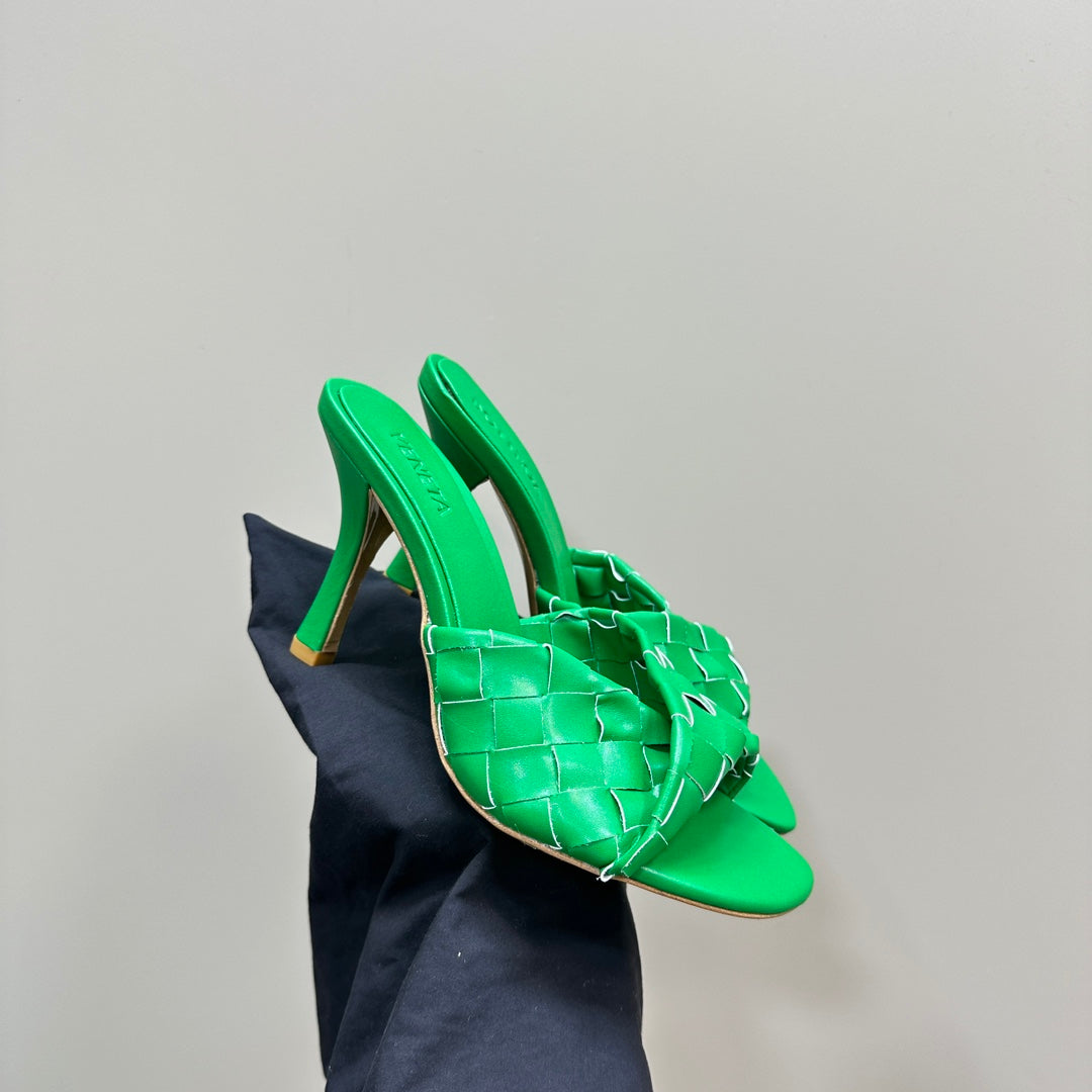 blink mule 95 green lambskin