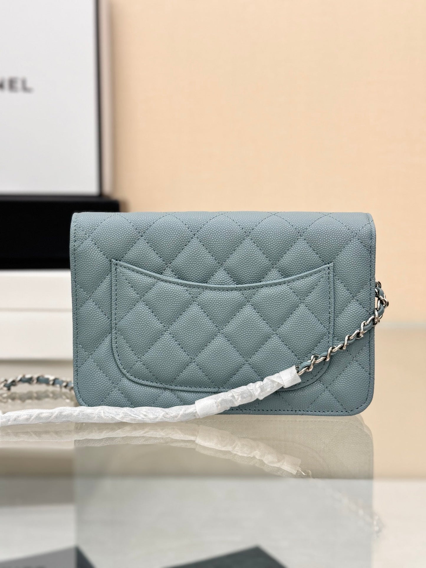 WOC 19CM CLOUD BLUE CAVIAR SILVER HARDWARE