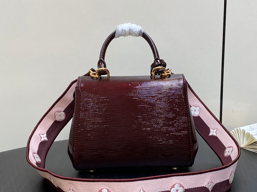 cluny mini 20cm bordeaux epi calfskin