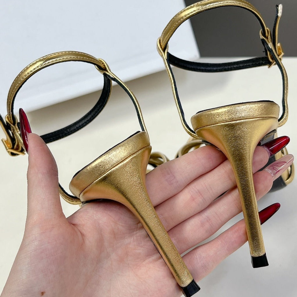 RIOMPHE SANDAL IN LAMBSKIN GOLD