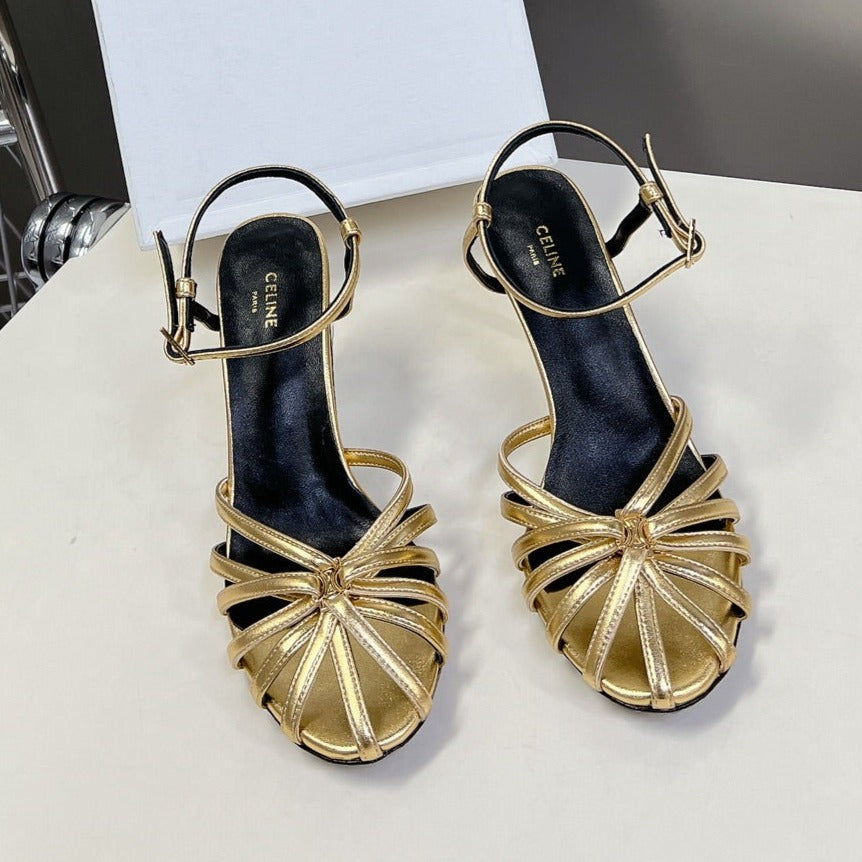 RIOMPHE SANDAL IN LAMBSKIN GOLD