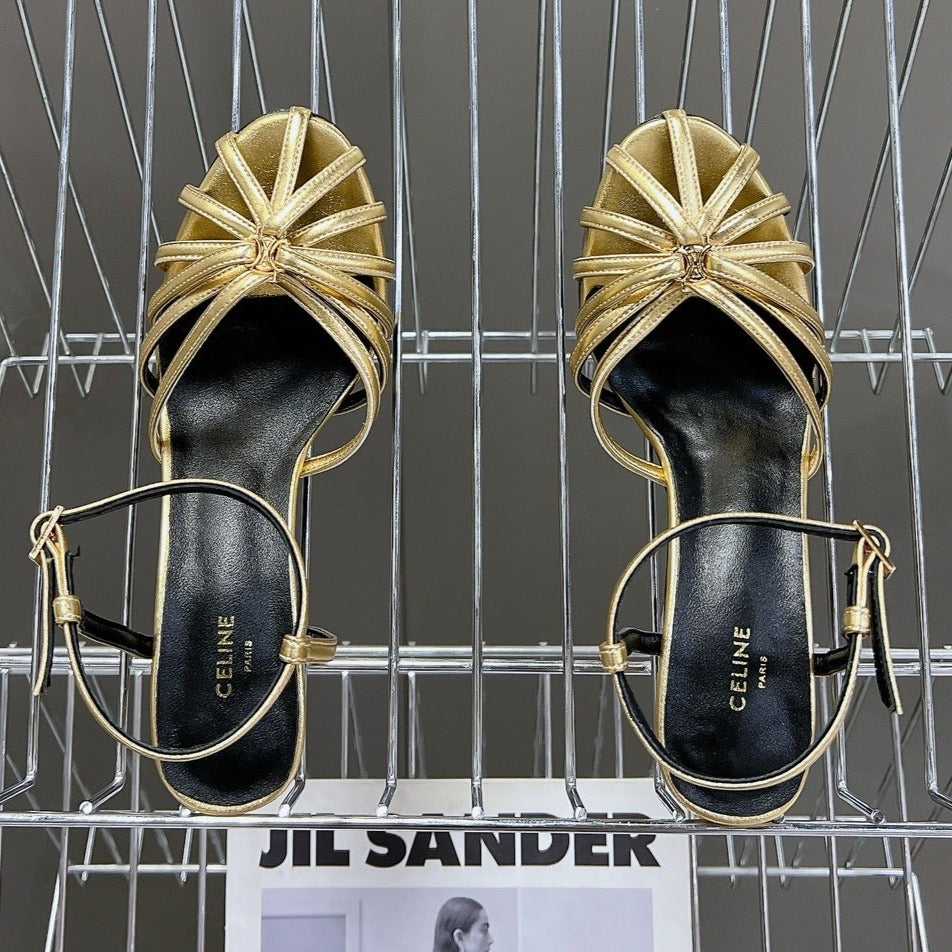 RIOMPHE SANDAL IN LAMBSKIN GOLD