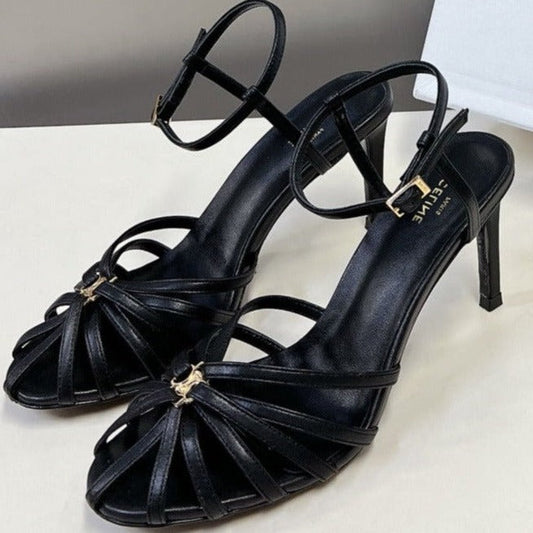 RIOMPHE SANDAL IN LAMBSKIN BLACK