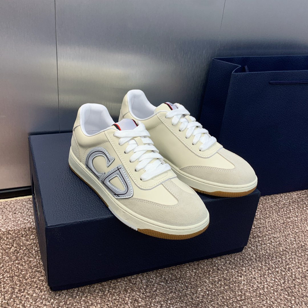 cd homme cream calfskin grey suede