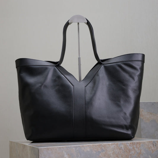 TOTE BAG 50 IN BLACK CALFSKIN