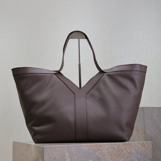 TOTE BAG 50 IN BRUNETTE BROWN CALFSKIN