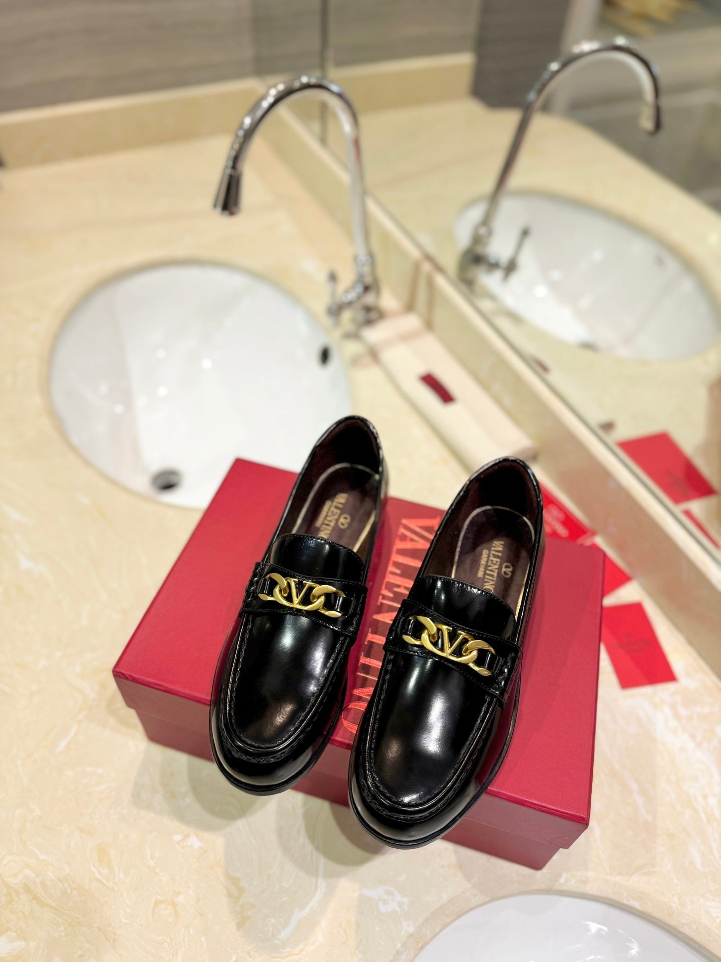 The Bold Edition Vlogo Black Calfskin Loafer